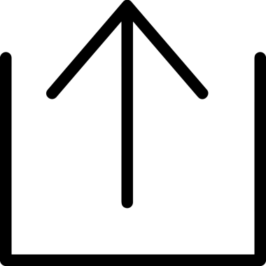 Siyah ve Beyaz Logo Simgesi PNG Biçimini Yükle. Web Sitesi Düğmesi, Mobil Uygulama Arayüzü, Dosya Aktarımı, Belge Paylaşımı, Bulut Depolama ve Veri Yedekleme için Minimalist Düz Tasarımlı Tek Renkli Ok Gönderme İşareti Grafiksel Elemanı