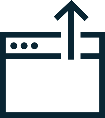 Siyah ve Beyaz Logo Simgesi PNG Biçimini Yükle. Web Sitesi Düğmesi, Mobil Uygulama Arayüzü, Dosya Aktarımı, Belge Paylaşımı, Bulut Depolama ve Veri Yedekleme için Minimalist Düz Tasarımlı Tek Renkli Ok Gönderme İşareti Grafiksel Elemanı