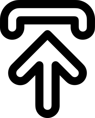 Siyah ve Beyaz Logo Simgesi PNG Biçimini Yükle. Web Sitesi Düğmesi, Mobil Uygulama Arayüzü, Dosya Aktarımı, Belge Paylaşımı, Bulut Depolama ve Veri Yedekleme için Minimalist Düz Tasarımlı Tek Renkli Ok Gönderme İşareti Grafiksel Elemanı