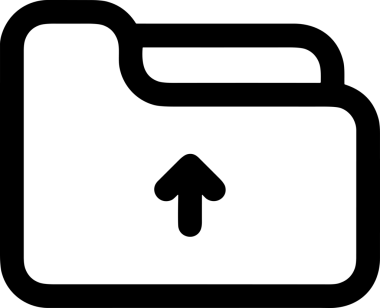Siyah ve Beyaz Logo Simgesi PNG Biçimini Yükle. Web Sitesi Düğmesi, Mobil Uygulama Arayüzü, Dosya Aktarımı, Belge Paylaşımı, Bulut Depolama ve Veri Yedekleme için Minimalist Düz Tasarımlı Tek Renkli Ok Gönderme İşareti Grafiksel Elemanı