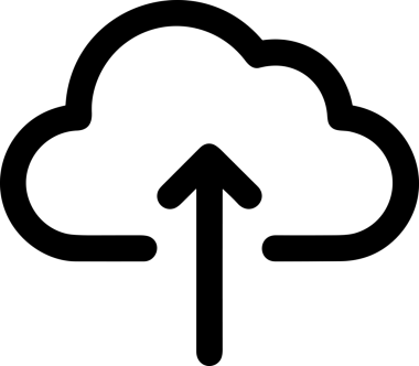 Siyah ve Beyaz Logo Simgesi PNG Biçimini Yükle. Web Sitesi Düğmesi, Mobil Uygulama Arayüzü, Dosya Aktarımı, Belge Paylaşımı, Bulut Depolama ve Veri Yedekleme için Minimalist Düz Tasarımlı Tek Renkli Ok Gönderme İşareti Grafiksel Elemanı