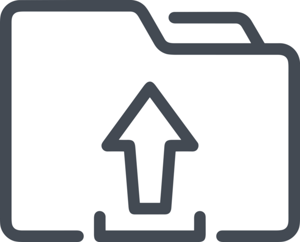 Siyah ve Beyaz Logo Simgesi PNG Biçimini Yükle. Web Sitesi Düğmesi, Mobil Uygulama Arayüzü, Dosya Aktarımı, Belge Paylaşımı, Bulut Depolama ve Veri Yedekleme için Minimalist Düz Tasarımlı Tek Renkli Ok Gönderme İşareti Grafiksel Elemanı