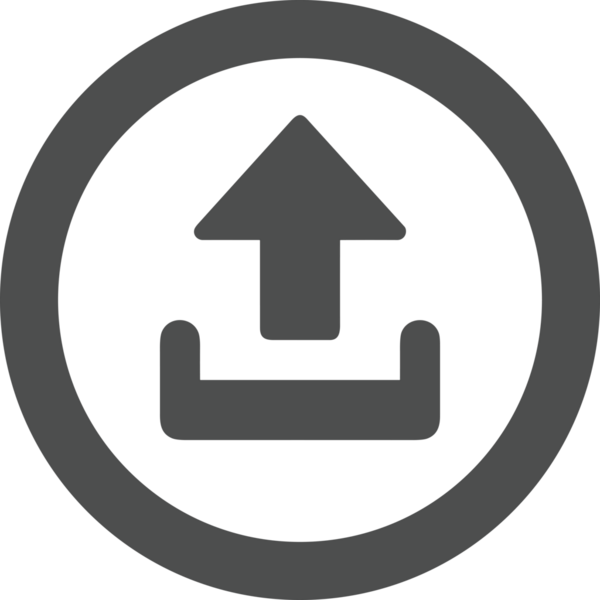 Siyah ve Beyaz Logo Simgesi PNG Biçimini Yükle. Web Sitesi Düğmesi, Mobil Uygulama Arayüzü, Dosya Aktarımı, Belge Paylaşımı, Bulut Depolama ve Veri Yedekleme için Minimalist Düz Tasarımlı Tek Renkli Ok Gönderme İşareti Grafiksel Elemanı