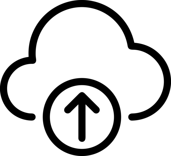 Siyah ve Beyaz Logo Simgesi PNG Biçimini Yükle. Web Sitesi Düğmesi, Mobil Uygulama Arayüzü, Dosya Aktarımı, Belge Paylaşımı, Bulut Depolama ve Veri Yedekleme için Minimalist Düz Tasarımlı Tek Renkli Ok Gönderme İşareti Grafiksel Elemanı