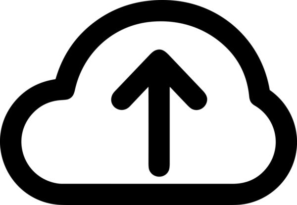 Siyah ve Beyaz Logo Simgesi PNG Biçimini Yükle. Web Sitesi Düğmesi, Mobil Uygulama Arayüzü, Dosya Aktarımı, Belge Paylaşımı, Bulut Depolama ve Veri Yedekleme için Minimalist Düz Tasarımlı Tek Renkli Ok Gönderme İşareti Grafiksel Elemanı