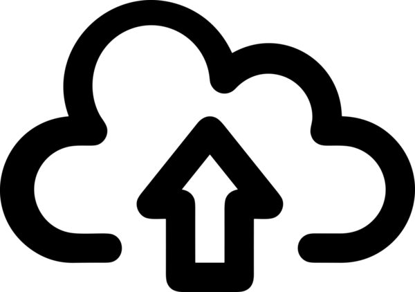 Siyah ve Beyaz Logo Simgesi PNG Biçimini Yükle. Web Sitesi Düğmesi, Mobil Uygulama Arayüzü, Dosya Aktarımı, Belge Paylaşımı, Bulut Depolama ve Veri Yedekleme için Minimalist Düz Tasarımlı Tek Renkli Ok Gönderme İşareti Grafiksel Elemanı