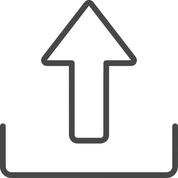 Siyah ve Beyaz Logo Simgesi PNG Biçimini Yükle. Web Sitesi Düğmesi, Mobil Uygulama Arayüzü, Dosya Aktarımı, Belge Paylaşımı, Bulut Depolama ve Veri Yedekleme için Minimalist Düz Tasarımlı Tek Renkli Ok Gönderme İşareti Grafiksel Elemanı