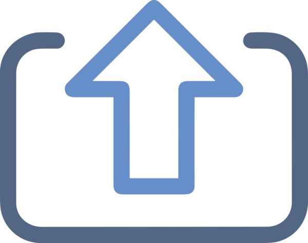 Siyah ve Beyaz Logo Simgesi PNG Biçimini Yükle. Web Sitesi Düğmesi, Mobil Uygulama Arayüzü, Dosya Aktarımı, Belge Paylaşımı, Bulut Depolama ve Veri Yedekleme için Minimalist Düz Tasarımlı Tek Renkli Ok Gönderme İşareti Grafiksel Elemanı