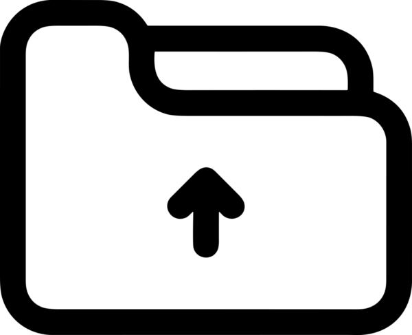 Siyah ve Beyaz Logo Simgesi PNG Biçimini Yükle. Web Sitesi Düğmesi, Mobil Uygulama Arayüzü, Dosya Aktarımı, Belge Paylaşımı, Bulut Depolama ve Veri Yedekleme için Minimalist Düz Tasarımlı Tek Renkli Ok Gönderme İşareti Grafiksel Elemanı