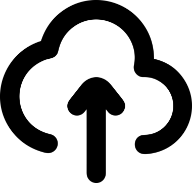 Siyah ve Beyaz Logo Simgesi PNG Biçimini Yükle. Web Sitesi Düğmesi, Mobil Uygulama Arayüzü, Dosya Aktarımı, Belge Paylaşımı, Bulut Depolama ve Veri Yedekleme için Minimalist Düz Tasarımlı Tek Renkli Ok Gönderme İşareti Grafiksel Elemanı