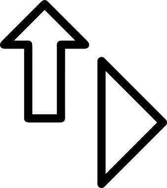 Siyah ve Beyaz Logo Simgesi PNG Biçimini Yükle. Web Sitesi Düğmesi, Mobil Uygulama Arayüzü, Dosya Aktarımı, Belge Paylaşımı, Bulut Depolama ve Veri Yedekleme için Minimalist Düz Tasarımlı Tek Renkli Ok Gönderme İşareti Grafiksel Elemanı