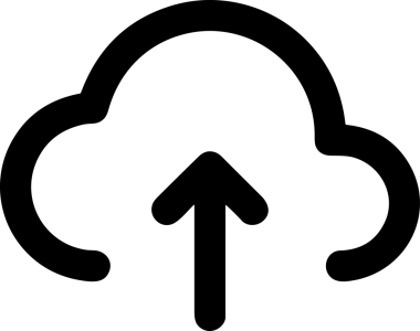 Siyah ve Beyaz Logo Simgesi PNG Biçimini Yükle. Web Sitesi Düğmesi, Mobil Uygulama Arayüzü, Dosya Aktarımı, Belge Paylaşımı, Bulut Depolama ve Veri Yedekleme için Minimalist Düz Tasarımlı Tek Renkli Ok Gönderme İşareti Grafiksel Elemanı