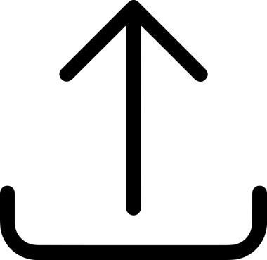 Siyah ve Beyaz Logo Simgesi PNG Biçimini Yükle. Web Sitesi Düğmesi, Mobil Uygulama Arayüzü, Dosya Aktarımı, Belge Paylaşımı, Bulut Depolama ve Veri Yedekleme için Minimalist Düz Tasarımlı Tek Renkli Ok Gönderme İşareti Grafiksel Elemanı