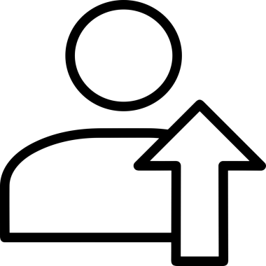 Siyah ve Beyaz Logo Simgesi PNG Biçimini Yükle. Web Sitesi Düğmesi, Mobil Uygulama Arayüzü, Dosya Aktarımı, Belge Paylaşımı, Bulut Depolama ve Veri Yedekleme için Minimalist Düz Tasarımlı Tek Renkli Ok Gönderme İşareti Grafiksel Elemanı