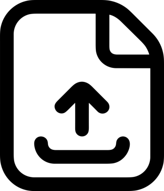 Siyah ve Beyaz Logo Simgesi PNG Biçimini Yükle. Web Sitesi Düğmesi, Mobil Uygulama Arayüzü, Dosya Aktarımı, Belge Paylaşımı, Bulut Depolama ve Veri Yedekleme için Minimalist Düz Tasarımlı Tek Renkli Ok Gönderme İşareti Grafiksel Elemanı