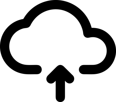 Siyah ve Beyaz Logo Simgesi PNG Biçimini Yükle. Web Sitesi Düğmesi, Mobil Uygulama Arayüzü, Dosya Aktarımı, Belge Paylaşımı, Bulut Depolama ve Veri Yedekleme için Minimalist Düz Tasarımlı Tek Renkli Ok Gönderme İşareti Grafiksel Elemanı