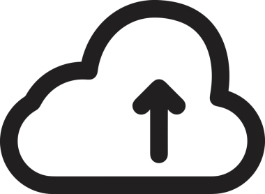 Siyah ve Beyaz Logo Simgesi PNG Biçimini Yükle. Web Sitesi Düğmesi, Mobil Uygulama Arayüzü, Dosya Aktarımı, Belge Paylaşımı, Bulut Depolama ve Veri Yedekleme için Minimalist Düz Tasarımlı Tek Renkli Ok Gönderme İşareti Grafiksel Elemanı