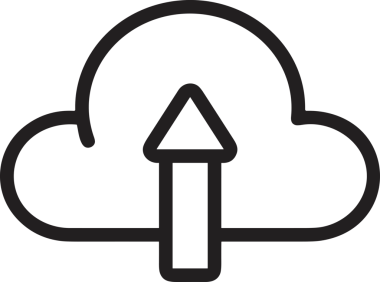 Siyah ve Beyaz Logo Simgesi PNG Biçimini Yükle. Web Sitesi Düğmesi, Mobil Uygulama Arayüzü, Dosya Aktarımı, Belge Paylaşımı, Bulut Depolama ve Veri Yedekleme için Minimalist Düz Tasarımlı Tek Renkli Ok Gönderme İşareti Grafiksel Elemanı