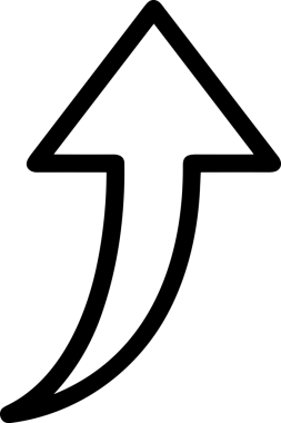 Siyah ve Beyaz Logo Simgesi PNG Biçimini Yükle. Web Sitesi Düğmesi, Mobil Uygulama Arayüzü, Dosya Aktarımı, Belge Paylaşımı, Bulut Depolama ve Veri Yedekleme için Minimalist Düz Tasarımlı Tek Renkli Ok Gönderme İşareti Grafiksel Elemanı