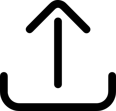 Siyah ve Beyaz Logo Simgesi PNG Biçimini Yükle. Web Sitesi Düğmesi, Mobil Uygulama Arayüzü, Dosya Aktarımı, Belge Paylaşımı, Bulut Depolama ve Veri Yedekleme için Minimalist Düz Tasarımlı Tek Renkli Ok Gönderme İşareti Grafiksel Elemanı