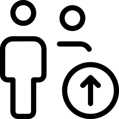 Siyah ve Beyaz Logo Simgesi PNG Biçimini Yükle. Web Sitesi Düğmesi, Mobil Uygulama Arayüzü, Dosya Aktarımı, Belge Paylaşımı, Bulut Depolama ve Veri Yedekleme için Minimalist Düz Tasarımlı Tek Renkli Ok Gönderme İşareti Grafiksel Elemanı