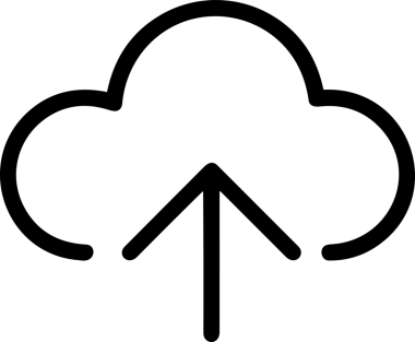 Siyah ve Beyaz Logo Simgesi PNG Biçimini Yükle. Web Sitesi Düğmesi, Mobil Uygulama Arayüzü, Dosya Aktarımı, Belge Paylaşımı, Bulut Depolama ve Veri Yedekleme için Minimalist Düz Tasarımlı Tek Renkli Ok Gönderme İşareti Grafiksel Elemanı