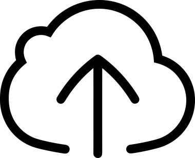 Siyah ve Beyaz Logo Simgesi PNG Biçimini Yükle. Web Sitesi Düğmesi, Mobil Uygulama Arayüzü, Dosya Aktarımı, Belge Paylaşımı, Bulut Depolama ve Veri Yedekleme için Minimalist Düz Tasarımlı Tek Renkli Ok Gönderme İşareti Grafiksel Elemanı