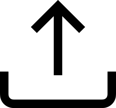 Siyah ve Beyaz Logo Simgesi PNG Biçimini Yükle. Web Sitesi Düğmesi, Mobil Uygulama Arayüzü, Dosya Aktarımı, Belge Paylaşımı, Bulut Depolama ve Veri Yedekleme için Minimalist Düz Tasarımlı Tek Renkli Ok Gönderme İşareti Grafiksel Elemanı