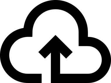 Siyah ve Beyaz Logo Simgesi PNG Biçimini Yükle. Web Sitesi Düğmesi, Mobil Uygulama Arayüzü, Dosya Aktarımı, Belge Paylaşımı, Bulut Depolama ve Veri Yedekleme için Minimalist Düz Tasarımlı Tek Renkli Ok Gönderme İşareti Grafiksel Elemanı