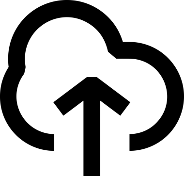 Siyah ve Beyaz Logo Simgesi PNG Biçimini Yükle. Web Sitesi Düğmesi, Mobil Uygulama Arayüzü, Dosya Aktarımı, Belge Paylaşımı, Bulut Depolama ve Veri Yedekleme için Minimalist Düz Tasarımlı Tek Renkli Ok Gönderme İşareti Grafiksel Elemanı