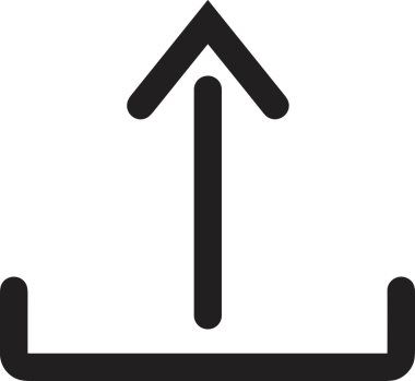 Siyah ve Beyaz Logo Simgesi PNG Biçimini Yükle. Web Sitesi Düğmesi, Mobil Uygulama Arayüzü, Dosya Aktarımı, Belge Paylaşımı, Bulut Depolama ve Veri Yedekleme için Minimalist Düz Tasarımlı Tek Renkli Ok Gönderme İşareti Grafiksel Elemanı