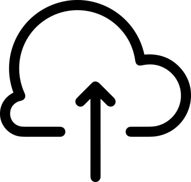 Siyah ve Beyaz Logo Simgesi PNG Biçimini Yükle. Web Sitesi Düğmesi, Mobil Uygulama Arayüzü, Dosya Aktarımı, Belge Paylaşımı, Bulut Depolama ve Veri Yedekleme için Minimalist Düz Tasarımlı Tek Renkli Ok Gönderme İşareti Grafiksel Elemanı