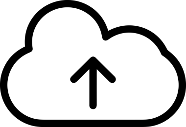 Siyah ve Beyaz Logo Simgesi PNG Biçimini Yükle. Web Sitesi Düğmesi, Mobil Uygulama Arayüzü, Dosya Aktarımı, Belge Paylaşımı, Bulut Depolama ve Veri Yedekleme için Minimalist Düz Tasarımlı Tek Renkli Ok Gönderme İşareti Grafiksel Elemanı