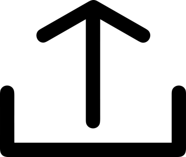 Siyah ve Beyaz Logo Simgesi PNG Biçimini Yükle. Web Sitesi Düğmesi, Mobil Uygulama Arayüzü, Dosya Aktarımı, Belge Paylaşımı, Bulut Depolama ve Veri Yedekleme için Minimalist Düz Tasarımlı Tek Renkli Ok Gönderme İşareti Grafiksel Elemanı
