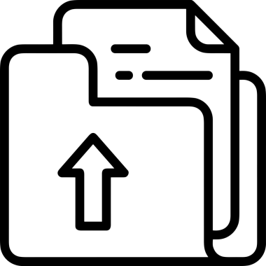 Siyah ve Beyaz Logo Simgesi PNG Biçimini Yükle. Web Sitesi Düğmesi, Mobil Uygulama Arayüzü, Dosya Aktarımı, Belge Paylaşımı, Bulut Depolama ve Veri Yedekleme için Minimalist Düz Tasarımlı Tek Renkli Ok Gönderme İşareti Grafiksel Elemanı