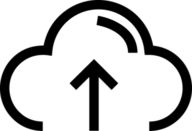Siyah ve Beyaz Logo Simgesi PNG Biçimini Yükle. Web Sitesi Düğmesi, Mobil Uygulama Arayüzü, Dosya Aktarımı, Belge Paylaşımı, Bulut Depolama ve Veri Yedekleme için Minimalist Düz Tasarımlı Tek Renkli Ok Gönderme İşareti Grafiksel Elemanı
