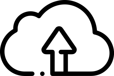 Siyah ve Beyaz Logo Simgesi PNG Biçimini Yükle. Web Sitesi Düğmesi, Mobil Uygulama Arayüzü, Dosya Aktarımı, Belge Paylaşımı, Bulut Depolama ve Veri Yedekleme için Minimalist Düz Tasarımlı Tek Renkli Ok Gönderme İşareti Grafiksel Elemanı