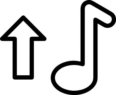 Siyah ve Beyaz Logo Simgesi PNG Biçimini Yükle. Web Sitesi Düğmesi, Mobil Uygulama Arayüzü, Dosya Aktarımı, Belge Paylaşımı, Bulut Depolama ve Veri Yedekleme için Minimalist Düz Tasarımlı Tek Renkli Ok Gönderme İşareti Grafiksel Elemanı