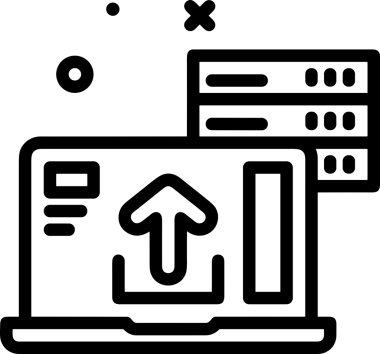 Siyah ve Beyaz Logo Simgesi PNG Biçimini Yükle. Web Sitesi Düğmesi, Mobil Uygulama Arayüzü, Dosya Aktarımı, Belge Paylaşımı, Bulut Depolama ve Veri Yedekleme için Minimalist Düz Tasarımlı Tek Renkli Ok Gönderme İşareti Grafiksel Elemanı
