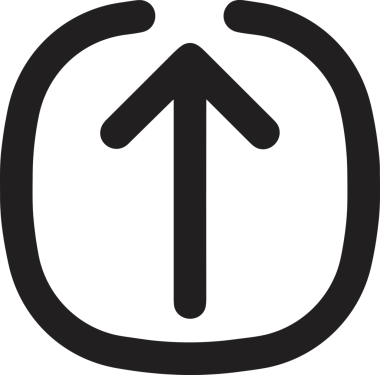 Siyah ve Beyaz Logo Simgesi PNG Biçimini Yükle. Web Sitesi Düğmesi, Mobil Uygulama Arayüzü, Dosya Aktarımı, Belge Paylaşımı, Bulut Depolama ve Veri Yedekleme için Minimalist Düz Tasarımlı Tek Renkli Ok Gönderme İşareti Grafiksel Elemanı