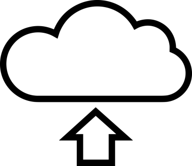 Siyah ve Beyaz Logo Simgesi PNG Biçimini Yükle. Web Sitesi Düğmesi, Mobil Uygulama Arayüzü, Dosya Aktarımı, Belge Paylaşımı, Bulut Depolama ve Veri Yedekleme için Minimalist Düz Tasarımlı Tek Renkli Ok Gönderme İşareti Grafiksel Elemanı