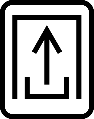 Siyah ve Beyaz Logo Simgesi PNG Biçimini Yükle. Web Sitesi Düğmesi, Mobil Uygulama Arayüzü, Dosya Aktarımı, Belge Paylaşımı, Bulut Depolama ve Veri Yedekleme için Minimalist Düz Tasarımlı Tek Renkli Ok Gönderme İşareti Grafiksel Elemanı