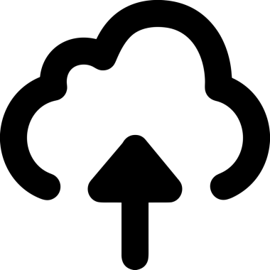 Siyah ve Beyaz Logo Simgesi PNG Biçimini Yükle. Web Sitesi Düğmesi, Mobil Uygulama Arayüzü, Dosya Aktarımı, Belge Paylaşımı, Bulut Depolama ve Veri Yedekleme için Minimalist Düz Tasarımlı Tek Renkli Ok Gönderme İşareti Grafiksel Elemanı