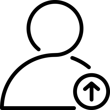 Siyah ve Beyaz Logo Simgesi PNG Biçimini Yükle. Web Sitesi Düğmesi, Mobil Uygulama Arayüzü, Dosya Aktarımı, Belge Paylaşımı, Bulut Depolama ve Veri Yedekleme için Minimalist Düz Tasarımlı Tek Renkli Ok Gönderme İşareti Grafiksel Elemanı