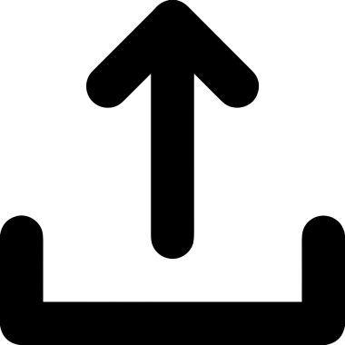 Siyah ve Beyaz Logo Simgesi PNG Biçimini Yükle. Web Sitesi Düğmesi, Mobil Uygulama Arayüzü, Dosya Aktarımı, Belge Paylaşımı, Bulut Depolama ve Veri Yedekleme için Minimalist Düz Tasarımlı Tek Renkli Ok Gönderme İşareti Grafiksel Elemanı