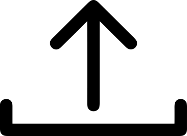 Siyah ve Beyaz Logo Simgesi PNG Biçimini Yükle. Web Sitesi Düğmesi, Mobil Uygulama Arayüzü, Dosya Aktarımı, Belge Paylaşımı, Bulut Depolama ve Veri Yedekleme için Minimalist Düz Tasarımlı Tek Renkli Ok Gönderme İşareti Grafiksel Elemanı