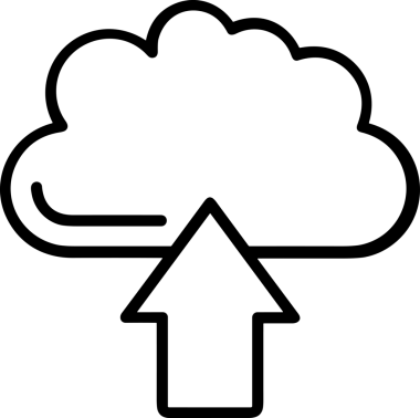 Siyah ve Beyaz Logo Simgesi PNG Biçimini Yükle. Web Sitesi Düğmesi, Mobil Uygulama Arayüzü, Dosya Aktarımı, Belge Paylaşımı, Bulut Depolama ve Veri Yedekleme için Minimalist Düz Tasarımlı Tek Renkli Ok Gönderme İşareti Grafiksel Elemanı