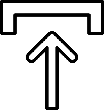 Siyah ve Beyaz Logo Simgesi PNG Biçimini Yükle. Web Sitesi Düğmesi, Mobil Uygulama Arayüzü, Dosya Aktarımı, Belge Paylaşımı, Bulut Depolama ve Veri Yedekleme için Minimalist Düz Tasarımlı Tek Renkli Ok Gönderme İşareti Grafiksel Elemanı