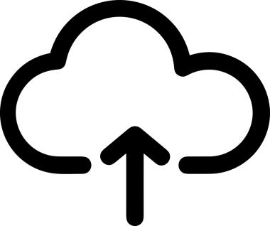 Siyah ve Beyaz Logo Simgesi PNG Biçimini Yükle. Web Sitesi Düğmesi, Mobil Uygulama Arayüzü, Dosya Aktarımı, Belge Paylaşımı, Bulut Depolama ve Veri Yedekleme için Minimalist Düz Tasarımlı Tek Renkli Ok Gönderme İşareti Grafiksel Elemanı