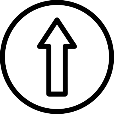 Siyah ve Beyaz Logo Simgesi PNG Biçimini Yükle. Web Sitesi Düğmesi, Mobil Uygulama Arayüzü, Dosya Aktarımı, Belge Paylaşımı, Bulut Depolama ve Veri Yedekleme için Minimalist Düz Tasarımlı Tek Renkli Ok Gönderme İşareti Grafiksel Elemanı